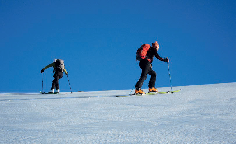Bergauf - Alpenverein - skialpinismus - pády